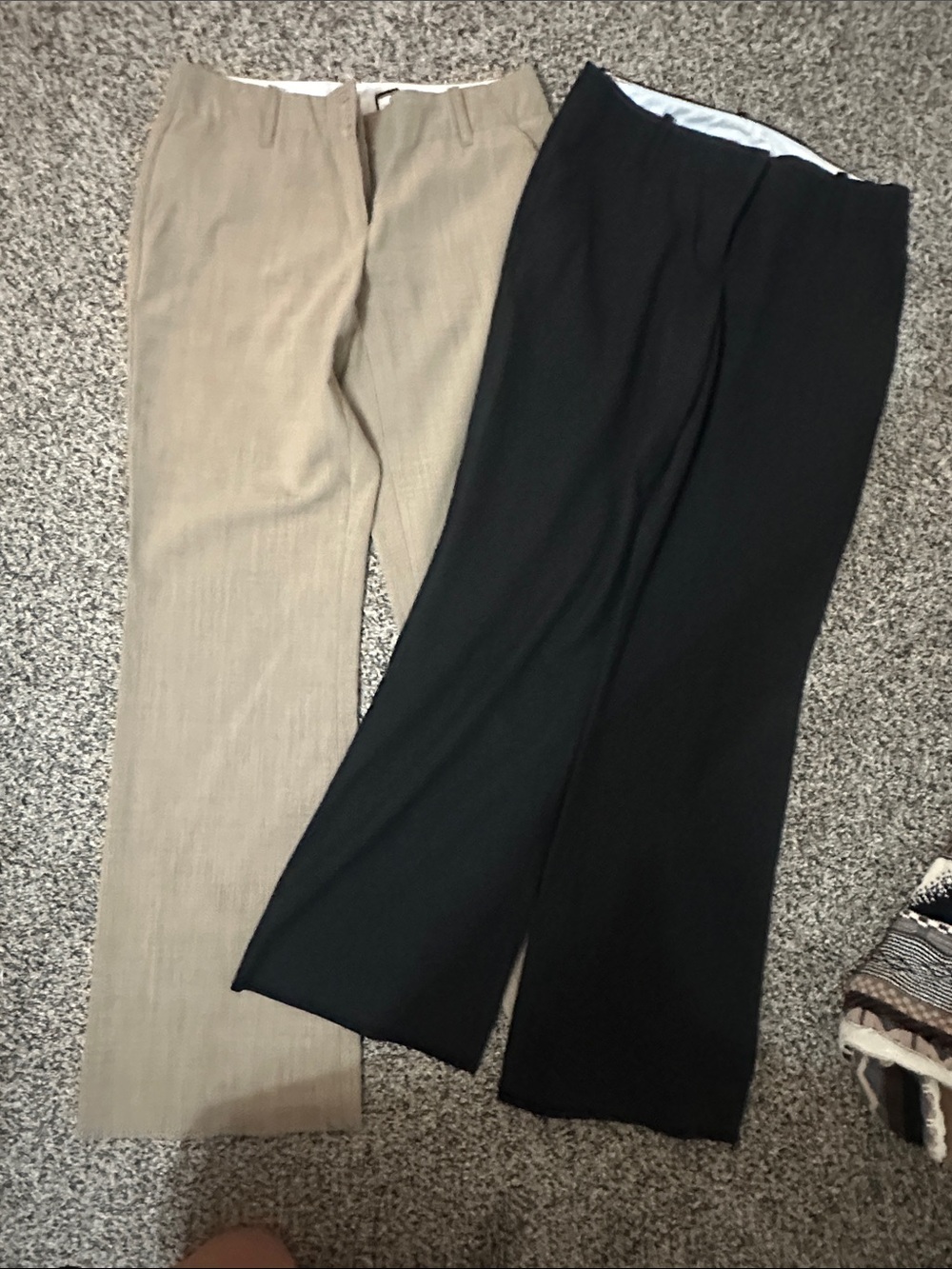 2 -pair Like New. The Limited Two-Pack Dress Trousers in Black and Tan